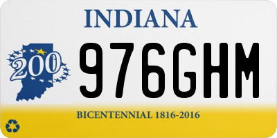 IN license plate 976GHM