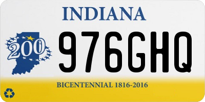 IN license plate 976GHQ