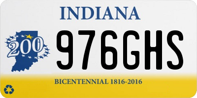 IN license plate 976GHS