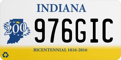 IN license plate 976GIC