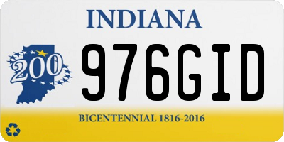 IN license plate 976GID
