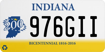 IN license plate 976GII