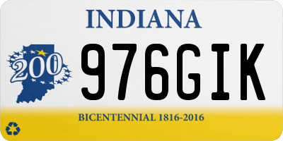 IN license plate 976GIK