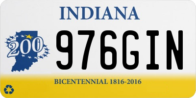 IN license plate 976GIN
