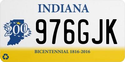 IN license plate 976GJK