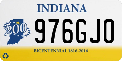 IN license plate 976GJO