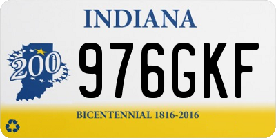 IN license plate 976GKF