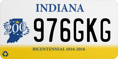 IN license plate 976GKG