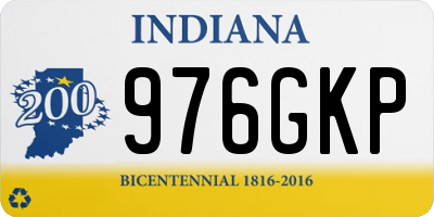 IN license plate 976GKP
