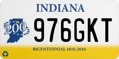 IN license plate 976GKT
