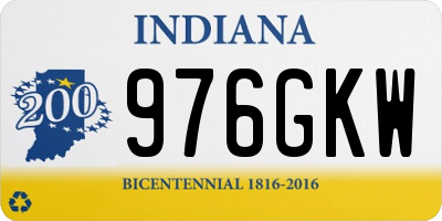 IN license plate 976GKW