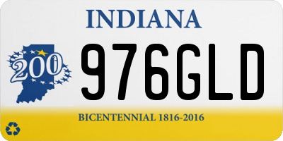 IN license plate 976GLD