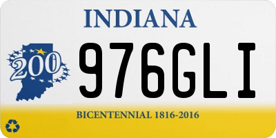 IN license plate 976GLI