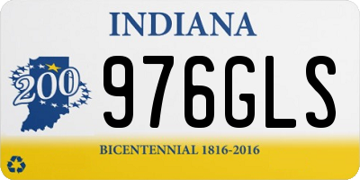 IN license plate 976GLS