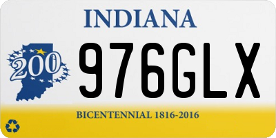 IN license plate 976GLX
