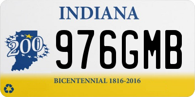IN license plate 976GMB