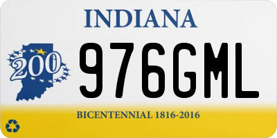 IN license plate 976GML