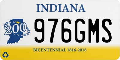 IN license plate 976GMS