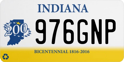 IN license plate 976GNP