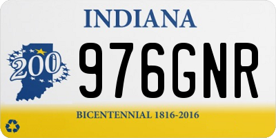IN license plate 976GNR