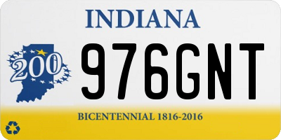 IN license plate 976GNT