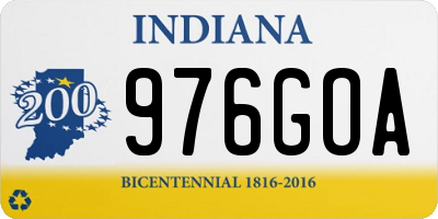IN license plate 976GOA