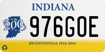 IN license plate 976GOE