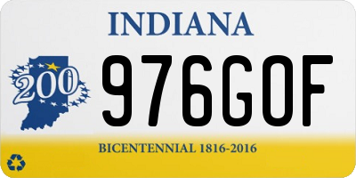 IN license plate 976GOF