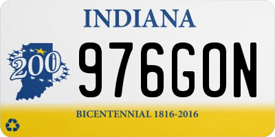 IN license plate 976GON