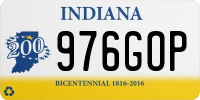 IN license plate 976GOP