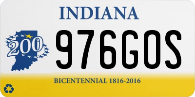 IN license plate 976GOS