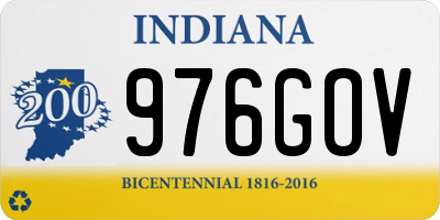 IN license plate 976GOV