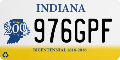 IN license plate 976GPF