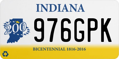 IN license plate 976GPK