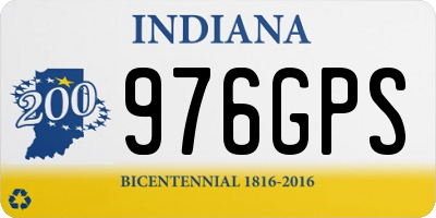 IN license plate 976GPS