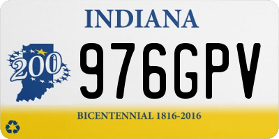 IN license plate 976GPV