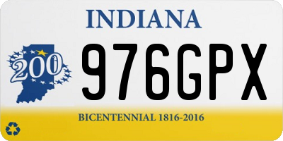IN license plate 976GPX