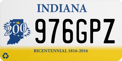 IN license plate 976GPZ