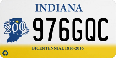IN license plate 976GQC