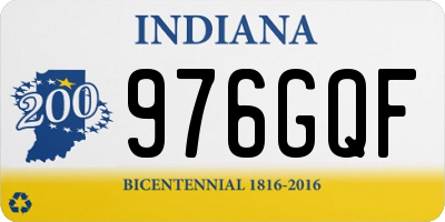 IN license plate 976GQF