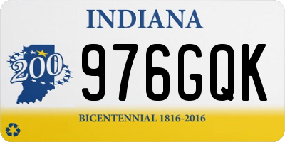 IN license plate 976GQK