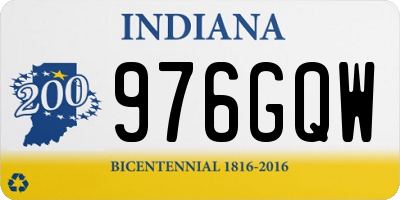 IN license plate 976GQW