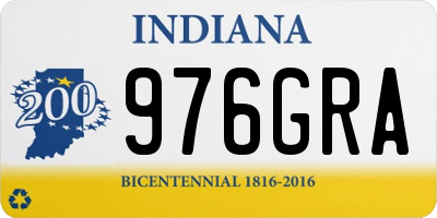 IN license plate 976GRA