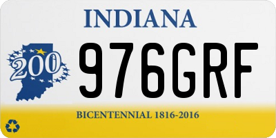 IN license plate 976GRF