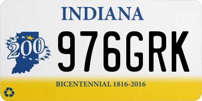 IN license plate 976GRK