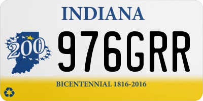 IN license plate 976GRR