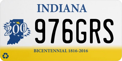 IN license plate 976GRS