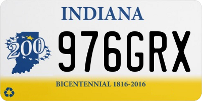 IN license plate 976GRX