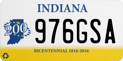 IN license plate 976GSA