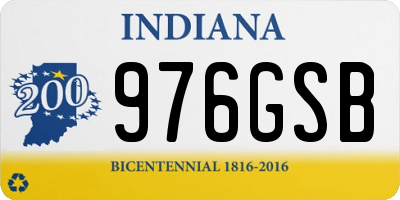 IN license plate 976GSB